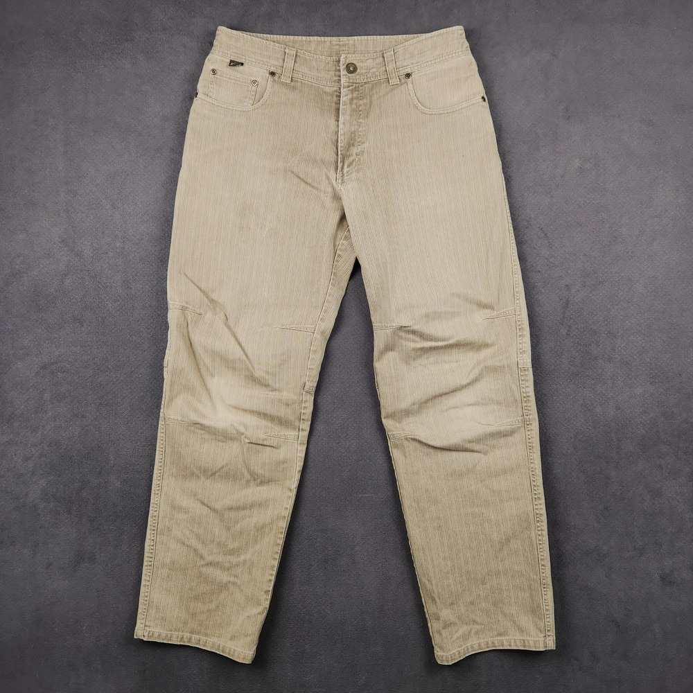 KUHL Exile Kord Pants Mens 34x32 Tan Articulated Knee Corduroy Utility Outdoor